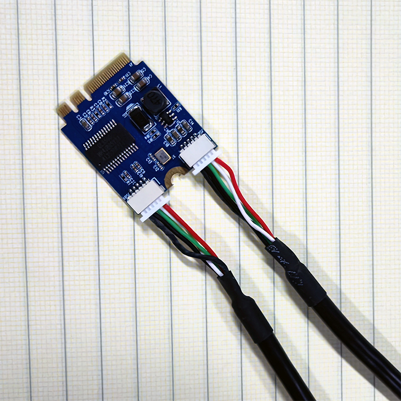 西霸E3-M2AD2U2 M.2轉(zhuǎn)USB2.0擴(kuò)展卡 2口（A+E Key）